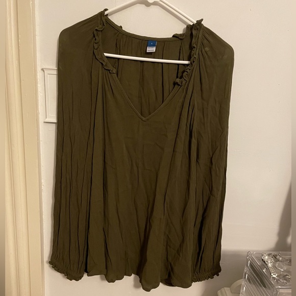Olive Green Blouse - Picture 1 of 5